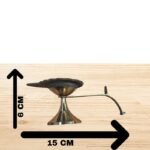 Traditional Brass Diya with Handle - Image 2